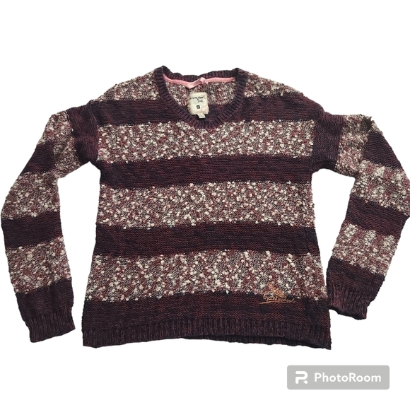 Triple Five Soul Striped Wool Blend Marled Sweater sz S - Picture 8 of 8